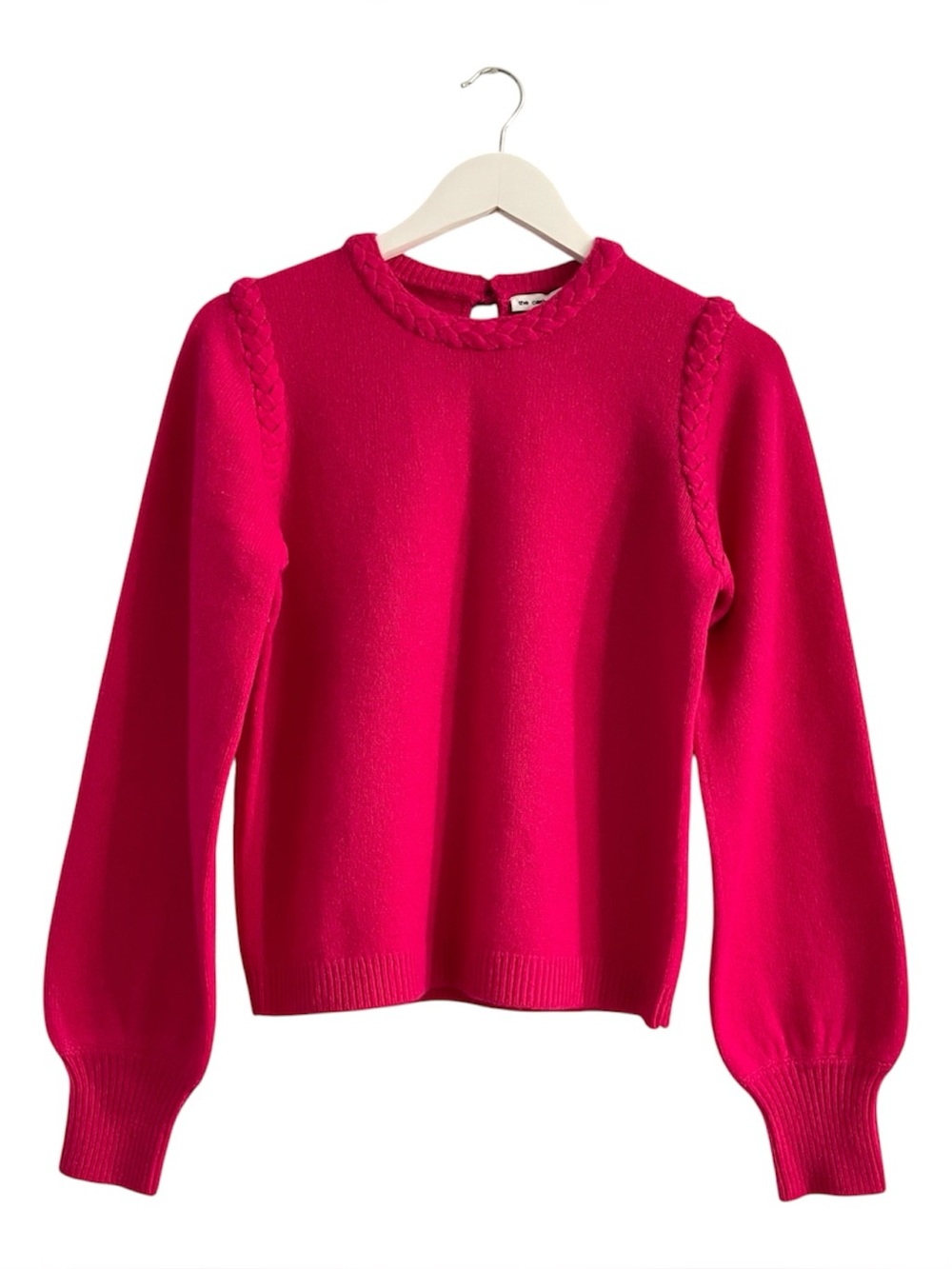 The cashmere project Fuchsia cashmere Crewneck Sweater with Braid detail size S